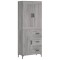 Dulap inalt, gri sonoma, 69,5x34x180 cm, lemn compozit
