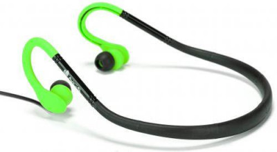 Casca stereo in ureche 3.5 mm Cougar verde/negru rezistenta la apa NGS foto