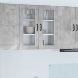 vidaXL Dulap de bucătărie Kalmar Gri din beton 80 x 31 x 80 cm 884717