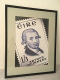 Cumpara ieftin Tablou reclama bere vintage Arthur Guinness, inramat, 44x55 cm, decor bar, pub