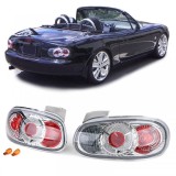 Pereche de stopuri din sticla clara cu crom, potrivite pentru Mazda MX5 NB 1998-2005 Performance AutoTuning
