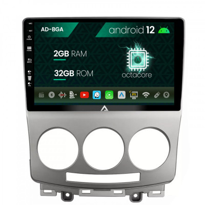 Navigatie Mazda 5 (2005-2010), Android 12, A-Octacore 2GB RAM + 32GB ROM, 9 Inch - AD-BGA9002+AD-BGRKIT324 foto