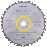 Metabo 628015000 - Panza fierastrau circular lemn 315x30x2.8 mm 20 dinti
