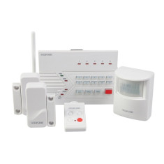 Sistem de alarma wireless Konig, 3 coduri, 10 senzori
