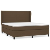 Cumpara ieftin Pat continental cu saltea maro inchis 180x200cm material textil