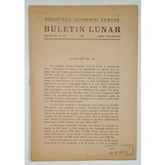 BIBLIOTECA ACADEMIEI ROMANE , BULETIN LUNAR , ANUL II , NR. 6 -12 , 1947