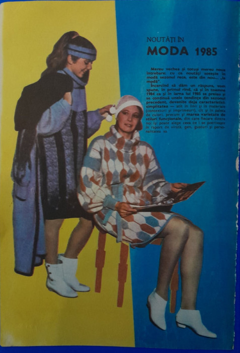 1985 Reclamă MODA comunism 24x16 cm epoca aur istoria modei romanesti