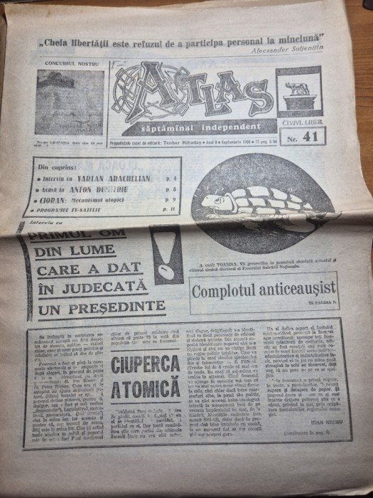 ziarul atlas septembrie 1990
