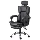 Scaun directorial OFF 4151, piele ecologica, mecanism de balansare, suport pentru picioare, 130 kg