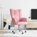 VidaXL Scaun de relaxare, roz, catifea 328165