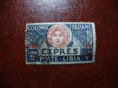 LIBIA ITALIANA 1926 POSTA EXPRES foto