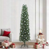 vidaXL Brad de Crăciun artificial Verde 240 cm PVC și oțel și plastic 3394974