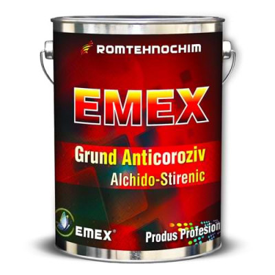 Grund Anticoroziv Alchido-Stirenic &amp;ldquo;Emex&amp;rdquo; - Rosu - Bid. 5 Kg foto