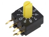 &Icirc;ntrerupător codificare Poz 10 PCB THT 100m&Omega; 2,54mm