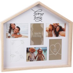 Rama foto colaj Home Sweet Home in forma de casuta, 6 poze