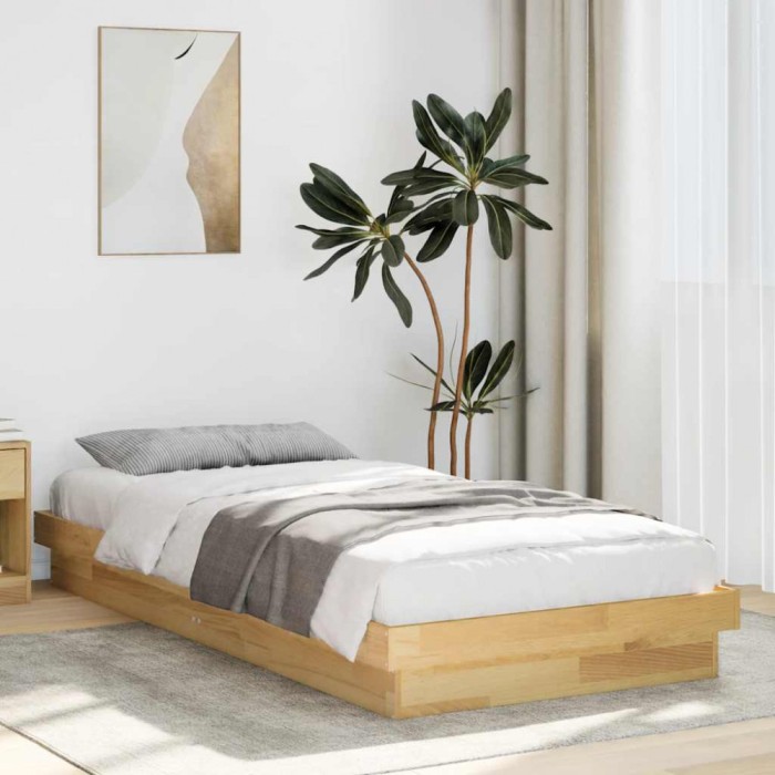 vidaXL Cadru pat fără saltea 90x200 cm lemn masiv de stejar