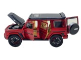 Macheta replica Mercedes G Class metal rosu deschide usi, capota, portbagaj 1:24