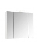 Dulap baie cu oglinda Celine, PAL, iluminare led, 80 cm, 2 usi, 3 rafturi, soft close, alb