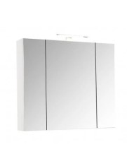 Dulap baie cu oglinda Celine, PAL, iluminare led, 80 cm, 2 usi, 3 rafturi, soft close, alb