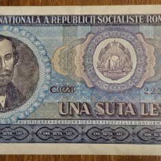 100 lei 1966, RSR / România, VF+