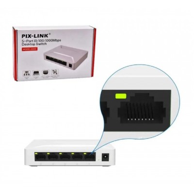 Switch Gigabit 5 Porturi 10/100/1000Mbps Pix-Link GS05 2I019 XXM foto