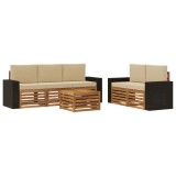 vidaXL Seturi de canapele Lemn Solid de Acacia 3384034