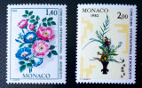 Monaco 1981 plante, flori serie 2v nestampilata, Nestampilat