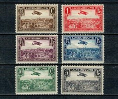 Luxemburg 1931 - Posta Aeriana, avion, aviație, serie neștampilata cu șarniere