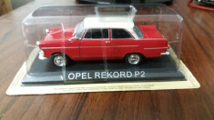 macheta opel rekord p2 + revista masini de legenda nr.55 - 1/43, noua. foto