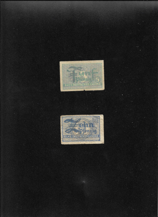 Rar! Set Germania 5 + 10 pfennig 1948