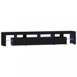 Cumpara ieftin Comoda TV cu lumini LED, negru, 230x36,5x40 cm