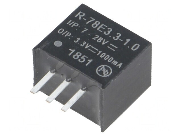Convertor DC/DC 3.3W 7-28V la 3.3V 1A SIP3