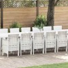 Set Masă Grădină 17 pcs Alb mare Polipropilenă