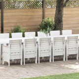 Set Masă Grădină 17 pcs Alb mare Polipropilenă
