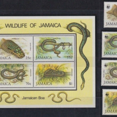 JAMAICA 1983 WWF FAUNA PROTEJATA SERPI BOA