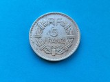 Moneda Franta 5 Franci 1945, XF, Numismatica