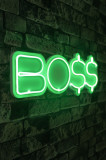 Decoratiune luminoasa LED, BOSS, Benzi flexibile de neon, DC 12 V, Verde, Neon Graph