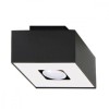Lampă De Tavan Mono Alb Negru Oțel 1 Bec Pătrat Minimalist De Interior