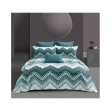 Cumpara ieftin Lenjerie de Pat cu elastic 4 piese pat dublu, Bumbac Satinat - LIM93