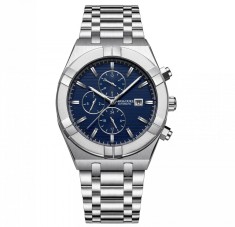 Ceas de mana barbatesc Raksa Duke Elegant Fashion Business Mecanic Argintiu Albastru