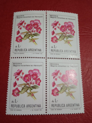 ARGENTINA, FLOWERS OF ARGENTINA/BEGONIA - MNH foto