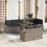 VidaXL Set de canapele pentru grădină 9 pcs Gri 100 x 55 x 73 cm
