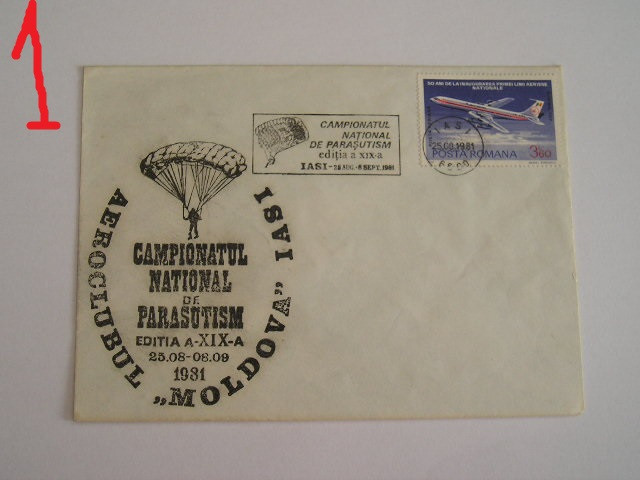 D11 - 1981 - tematica parasutism - Romania
