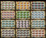 ✅Guinea 2006 &quot; 50 ani- Europa CEPT &quot; minicoli de 12, flora/fauna, CV 276 &euro; ❗,MNH
