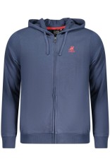 U.S. Grand POLO hanorac barbati cu fermoar si gluga , logo alb brodat, cu buzunare, albastru inchis, S
