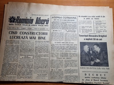 romania libera 27 septembrie 1963-art. raionul carei,orasul bacau,targu mures foto