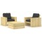 vidaXL Set mobilier de grădină cu perne, 3 piese, lemn de pin tratat 3065804