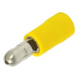 Papuci electrici izolati, tata, galben Rotund, 5,00 mm, lungime 24,80 mm, crimpat, 850, 10 buc. la blister Carpoint AutoDrive ProParts
