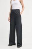 G-Star pantaloni femei, culoarea bleumarin, lat, high waist, D25315-D722