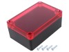 Carcasă Universală ABS IP65 MASZCZYK KM-175IBKTRR, Negru, Bucșă Alamă, Dimensiuni 90x135x55mm